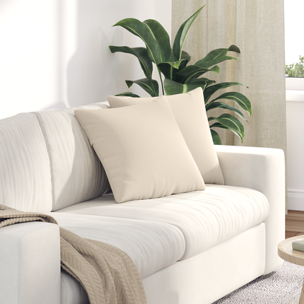 Sofakuddar 2 pcs Beige 45 x 45 cm tyg