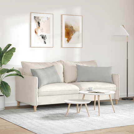 Sofakuddar 2 pcs Ljusgrå 80 x 40 cm tyg