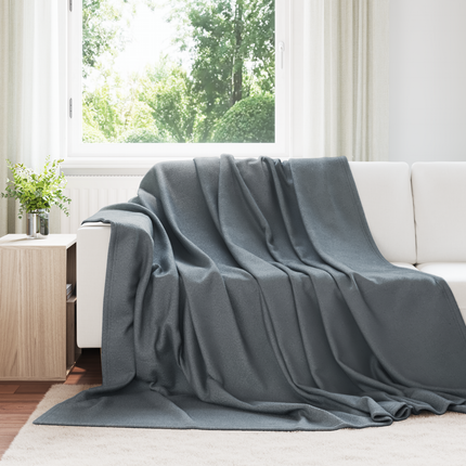 Kastfilt Mörkgrå 240 x 220 cm Fleece