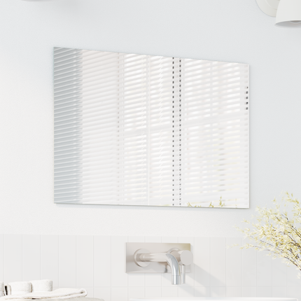 Väggspegel Rektangulär 60 x 40 cm härdat glas