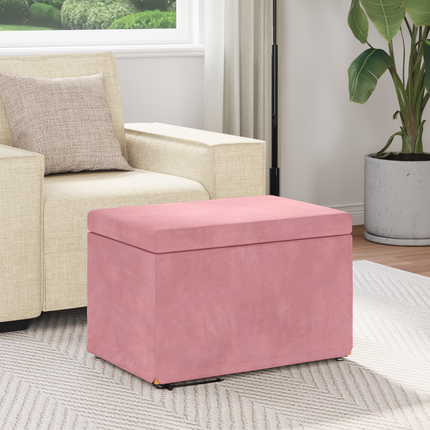 Pall Rosa 61 x 41 x 40 cm Sammet och konstruerat trä