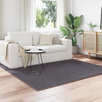 Områdesmattor Fyrkantig SIROLO Antracit 200 x 200 cm Polyester