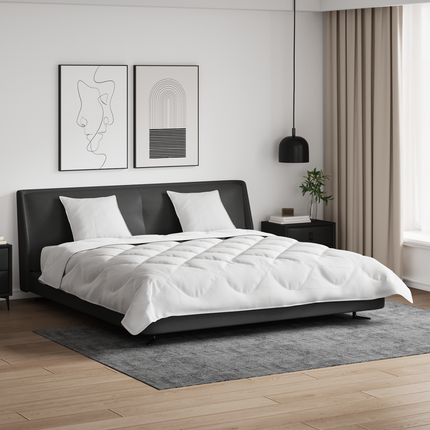 Duntäcke med Kuddar med kudde 3 st Vit Mikrofiber