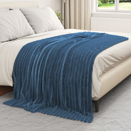 Filtar 6 st Mörkblå 200 x 150 cm 4.75 Fleece