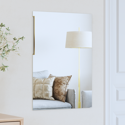 Väggspegel Rektangulär 70 x 50 cm härdat glas