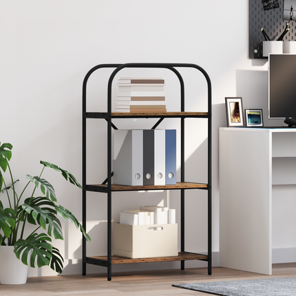 Hyllsystem 3 nivåer 60 x 30 x 109 cm Konstruerat trä