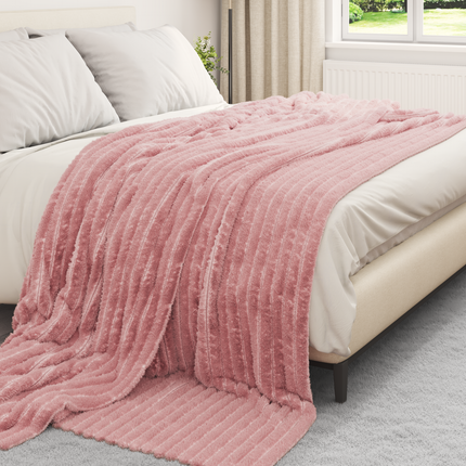 Kastfilt Rosa 240 x 220 cm Fleece