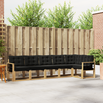 Utomhussoffset 6 st Vit och svart