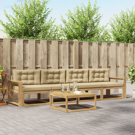 Utomhussoffset 4 st Vit och Beige