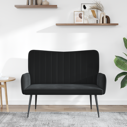2-sits soffa Svart 115 x 61 x 87 cm Sammet
