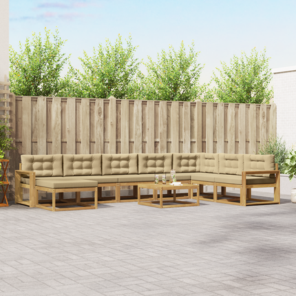 Utomhussoffset 9 st Vit och Beige