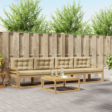 Utomhussoffset 4 st Vit och Beige