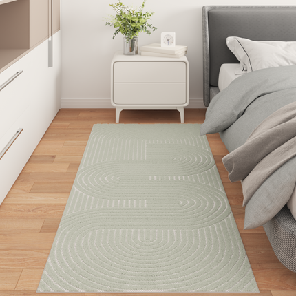 Områdesmattor Rektangulär PALMERAS Grön 80 x 150 cm Polyester