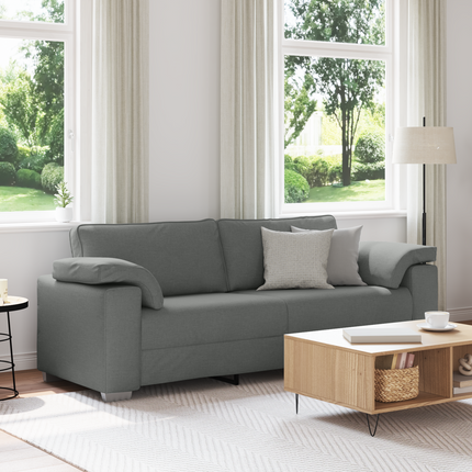 3-Sits soffa Mörkgrå 220 cm tyg