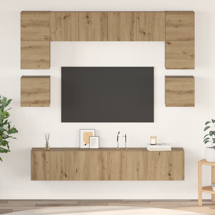 TV-bänkset 8 st Artisan Ek Konstruerat trä