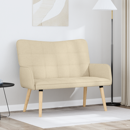 2-sits soffa Gräddvit 115 x 61 x 87 cm Tyg