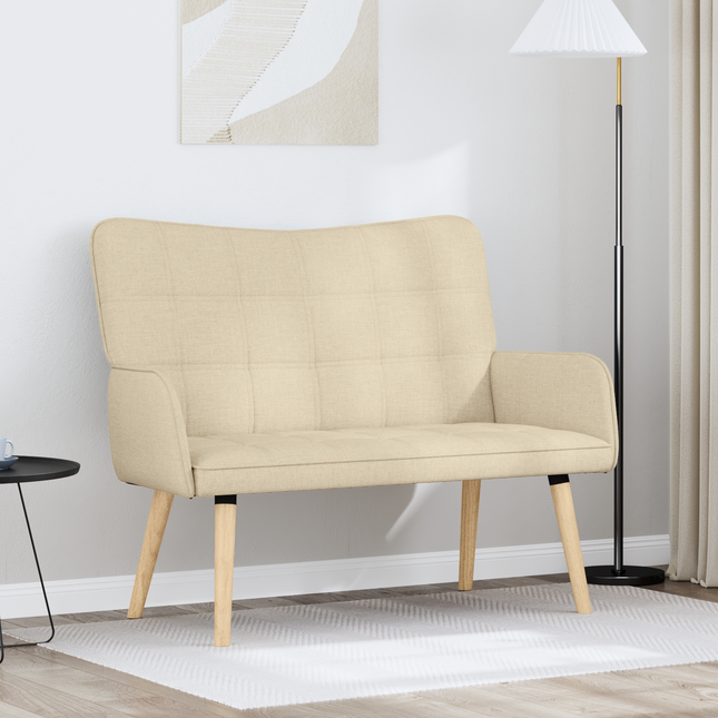 2-sits soffa Gräddvit 115 x 61 x 87 cm Tyg