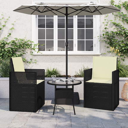 Sitt- och Ryggkuddar Polyester Gräddvit 47 x 45 x 2 cm