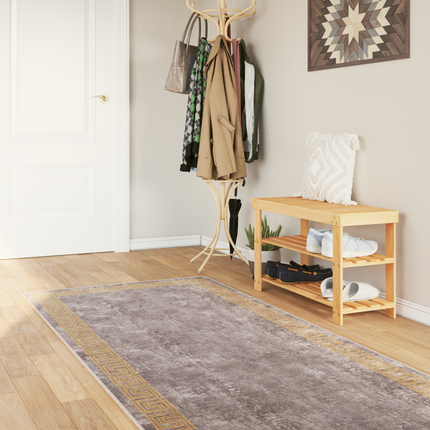 Mattlöpare MARSA Grå 100 x 300 cm Polyester och PVC