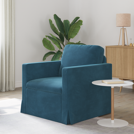 Soffa Blå 78 x 78 x 80 cm Sammet