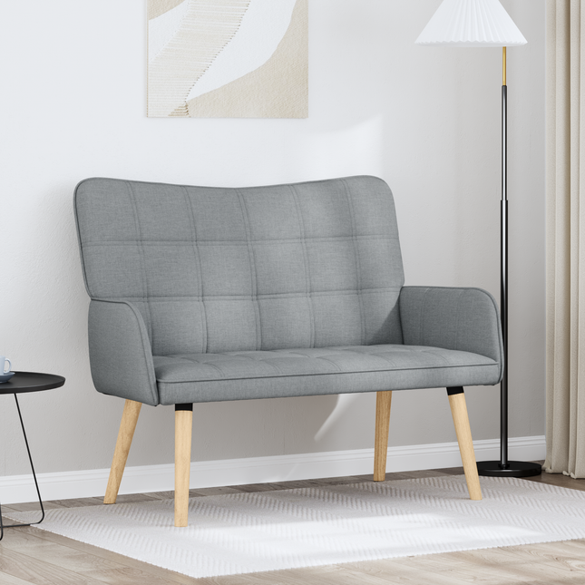 2-sits soffa Ljusgrå 115 x 61 x 87 cm Tyg