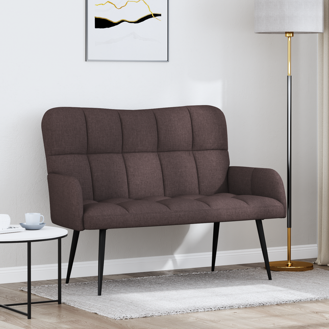 2-sits soffa Mörkbrun 115 x 61 x 87 cm Tyg