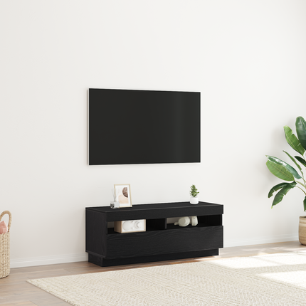 TV-skåp 100 x 35 x 40 cm Svart Ek Konstruerat trä