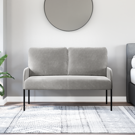Soffor med kudde 110cm Ljusgrå Plywood