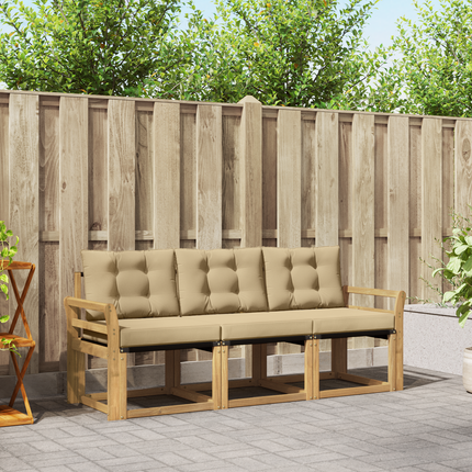 Utomhussoffset 3 st Vit och Beige