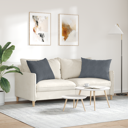 Sofakuddar 2 pcs Mörkgrå 70 x 50 cm Kordread tyg