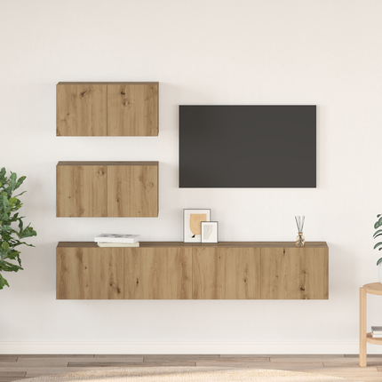 TV-bänkset 4 st Artisan-ek Konstruerat trä