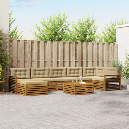 Utomhussoffset 8 st Naturlig och Beige