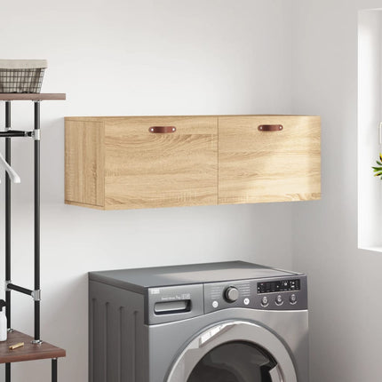 Väggskåp sonoma-ek 100x36,5x35 cm konstruerat trä