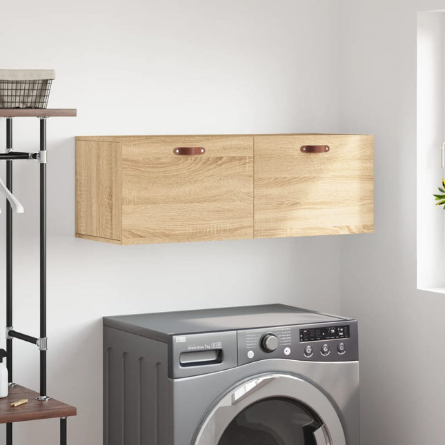 Väggskåp sonoma-ek 100x36,5x35 cm konstruerat trä