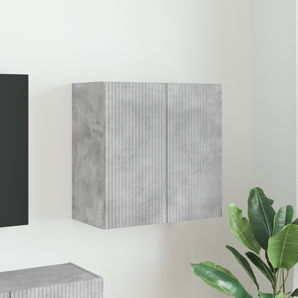 TV Vägghylla 59,5 x 31 x 60 cm Betonggrå Konstruerat trä