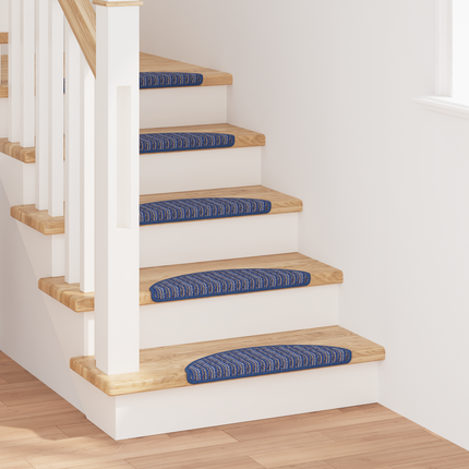 Självhäftande trappmattor 15 st 56 x 17 x 3 cm Non-Slip Blå