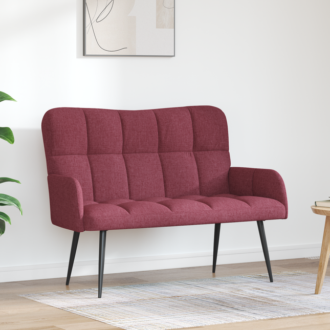 2-sits soffa Vinröd 115 x 61 x 87 cm Tyg