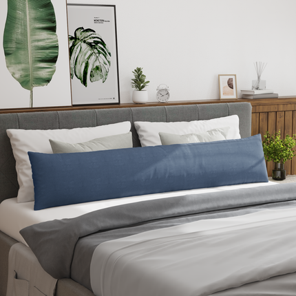 Sofakuddar 2 pcs Blå 200 x 40 cm Kordread tyg