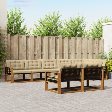 Utomhussoffset 8 st Naturlig och Beige
