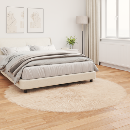 Fuskfäll matta TAFALLA Beige Ø 160 cm Polyester