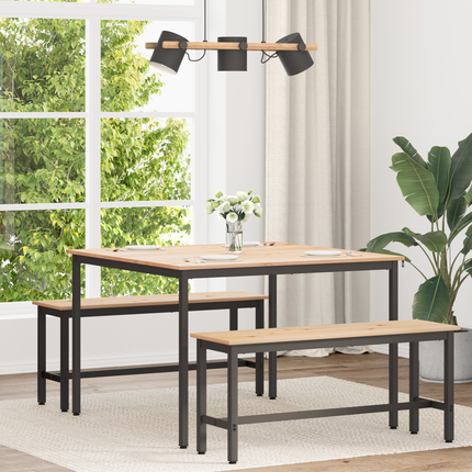 Matbord Naturfärg 110 x 110 x 75 cm Massiv furu