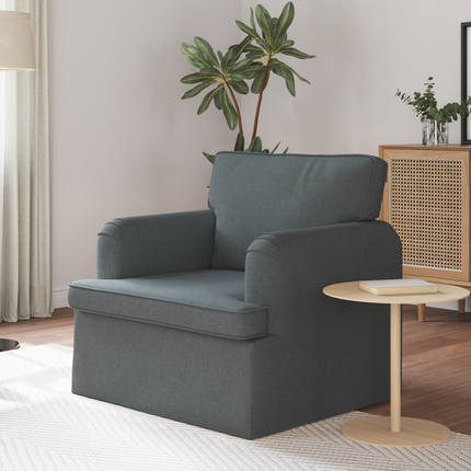 Soffa Mörkgrå 84 x 80 x 85 cm tyg