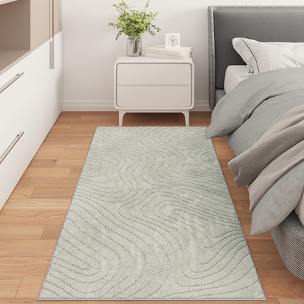Områdesmattor Rektangulär PALMERAS Grön 80 x 150 cm Polyester
