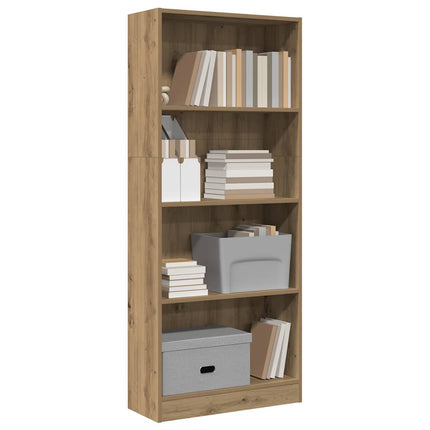 Bokhylla ek 60x24x143 cm konstruerat trä