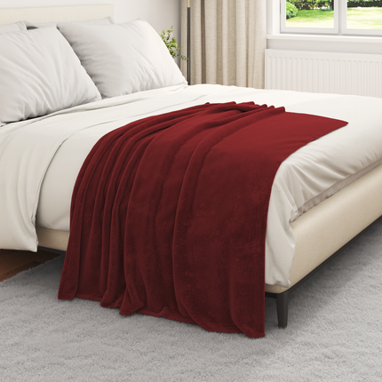 Filtar 6 st Bordeaux Röd 130 x 150 cm 3.04 Fleece