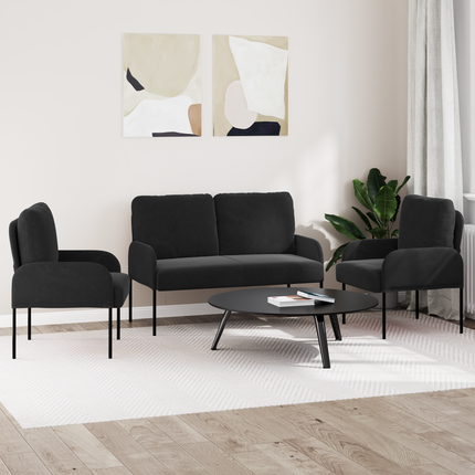 Soffgrupper 3 st Svart Plywood