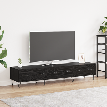 TV-skåp 150 x 36 x 30 cm Svart ek Konstruerat trä