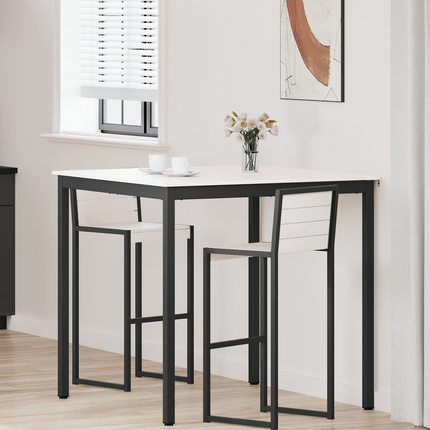 Barbord Vit 110 x 110 x 105 cm Massiv furu