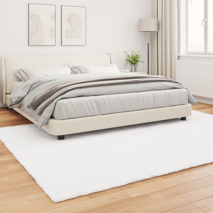 Halkfri matta i konstgjord kaninfäll OLITE Vit 200 x 280 cm