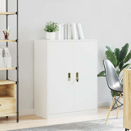 Förvaringsskåp Vit 80 x 40 x 105 cm Stål